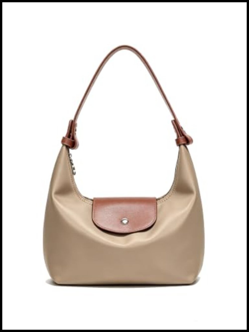 Mini Nylon Crossbody Bag Vegan Leather Convertible Hobo